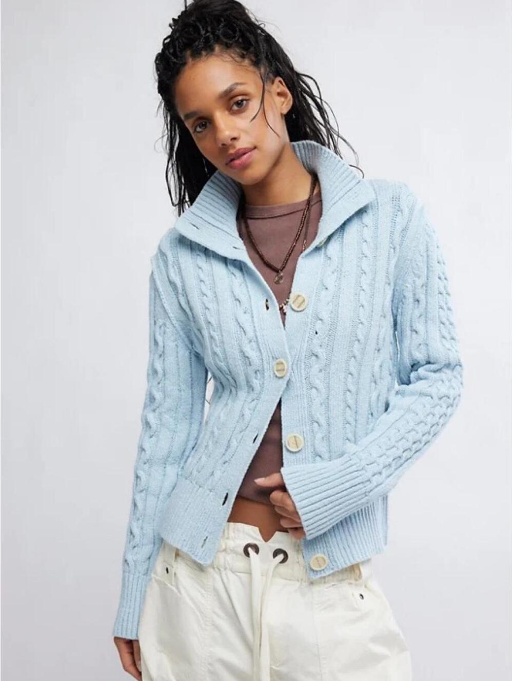 FREE PEOPLE - WE THE FREE WTF Cable sweater SIZE M.